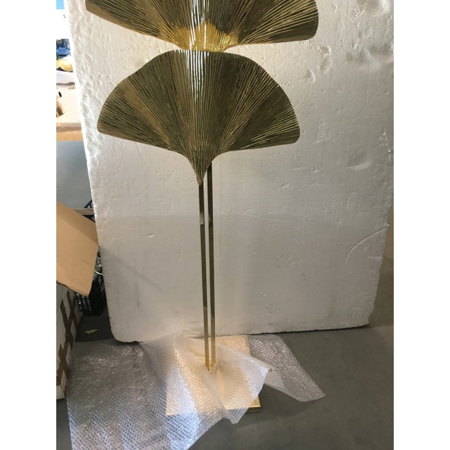 Table lamps in brass all leaves are handmade custom table lamps height 180 cm = 70.8"