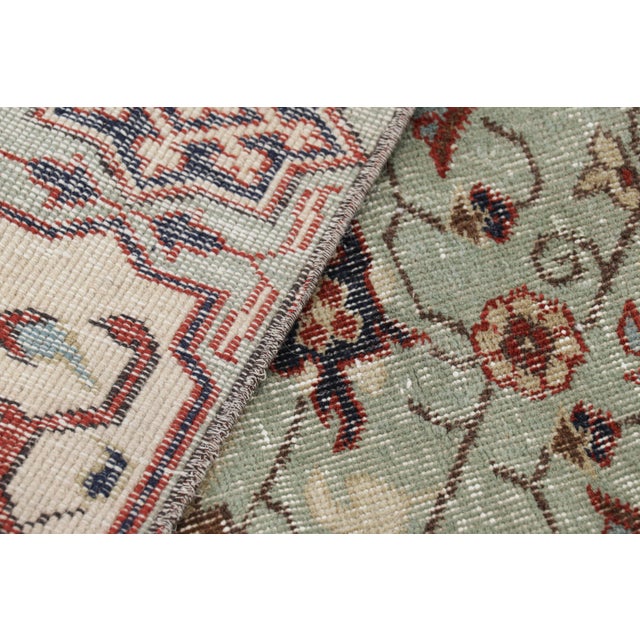 Textile Vintage Turkish Rug in Blue With Colorful Geometric Patterns, From Rug & Kilim For Sale - Image 7 of 7