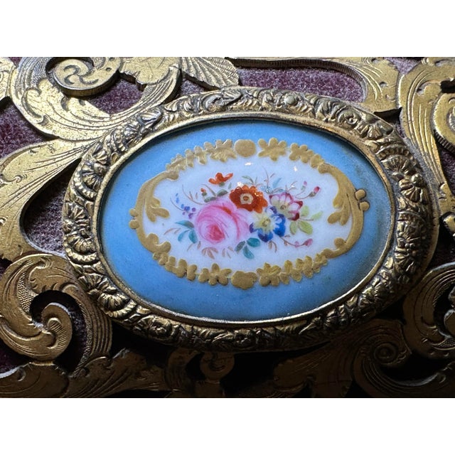 19th Century Sèvres Porcelain and Gilt Brass Presentation Box For Sale - Image 6 of 9