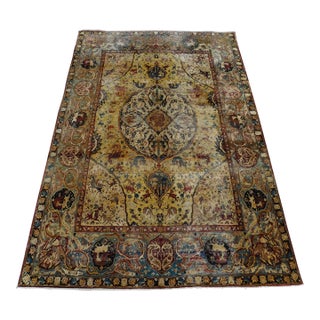1920s Antique Hand Knotted Agra Rug 8'9"x 12'7" For Sale