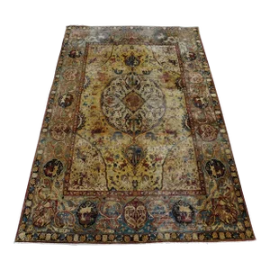 1920s Antique Hand Knotted Agra Rug 8'9"x 12'7"