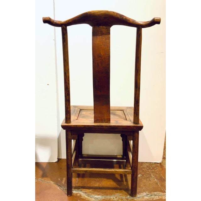Wood Antique Asian Wood Side Chairs Pair For Sale - Image 7 of 8