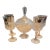 1960s Long Stem 24% Lead Crystal Champagne Glasses With Candy Dish - Set of 5 For Sale