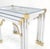 Transparent Set of 3 Chrome & Brass Glass Tops End Nesting Side Lamp Tables MINT For Sale - Image 8 of 15