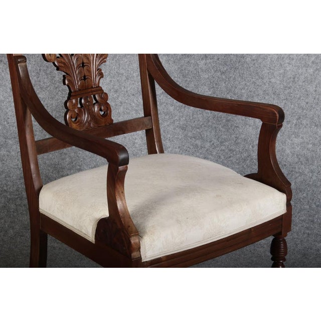 Antique English Regency Biedermeier Armchair in Mahogany, 1840 For Sale - Image 18 of 18