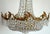 Gold Brass Lead and Crystal Chandelier from Palwa, 1970s For Sale - Image 8 of 15