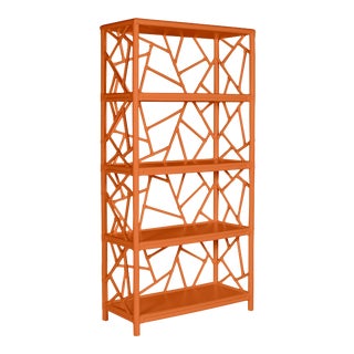 Tiffany Etagere in Citrus Orange For Sale