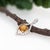 2020s Citrine Pendant Necklace With Earth Mined Diamonds: Solid 14k Gold, Round 5mm For Sale - Image 5 of 8