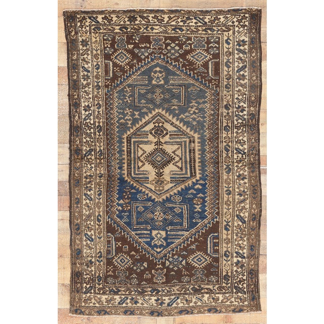 Antique Persian Malayer Rug - 03'06 X 05'06 For Sale - Image 9 of 9