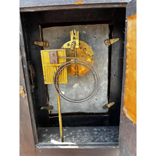 Victorian French Clock on Stand by Japy Frere For Sale - Image 12 of 17