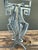 Metal Vintage Greek Key Motif Metal and Glass Drinks Table For Sale - Image 7 of 12