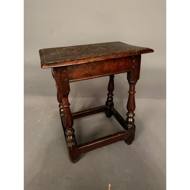 18th Century Country English Oak Low Stool, Circa 1780 For Sale - Image 10 of 13