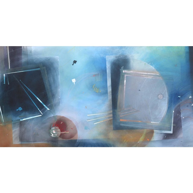 Space Bound, Large-Scale Gouache & Mixed Media Abstract, Signed by Nancy Louise Jones For Sale - Image 4 of 6