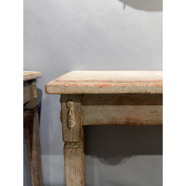 Traditional Pair of Swedish Gustavian Style Painted Console Tables, Circa 1880 For Sale - Image 3 of 18