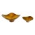 1960s Pair of Raymor Organically Shaped Brass Finger Trinket Bowls For Sale