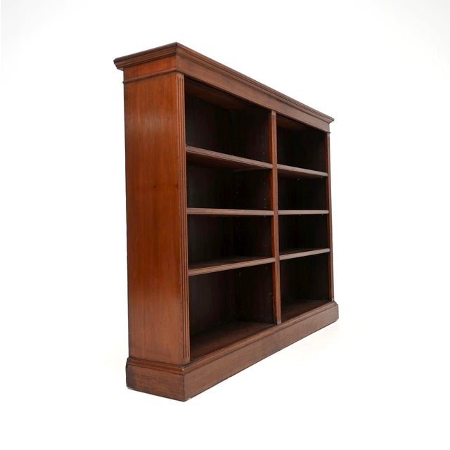 Antique Victorian Open Bookcase, 1860 For Sale - Image 4 of 10