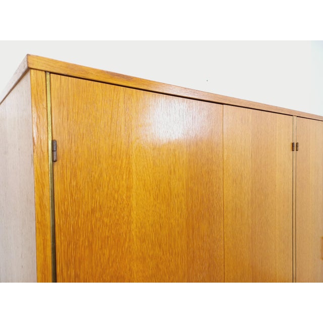 Vintage Tan Oak Wardrobe, 1960s For Sale - Image 14 of 18