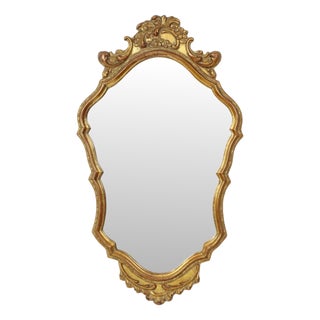 Mid-Century Gold Leaf Mirror by Deknudt, 1950s For Sale