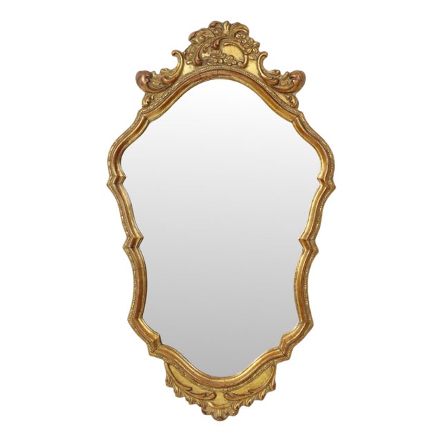 Mid-Century Gold Leaf Mirror by Deknudt, 1950s For Sale