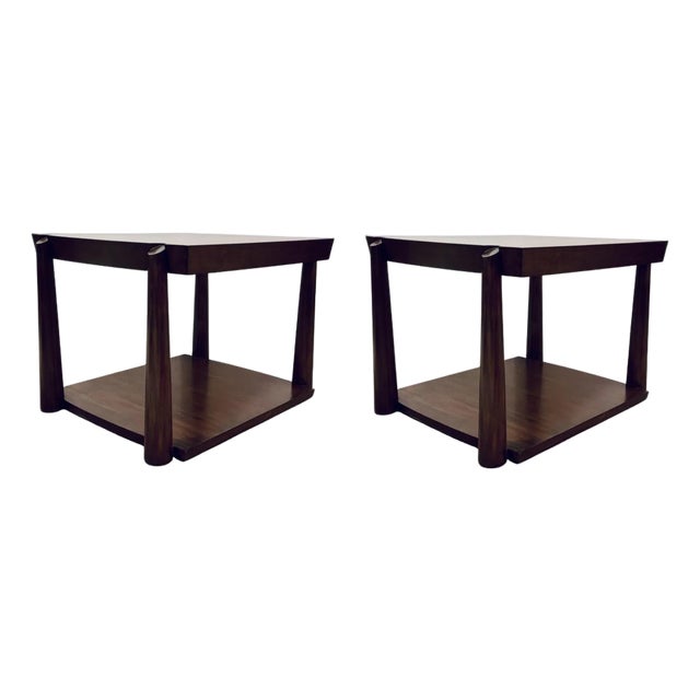 Paul Aubriot for Henredon Mid-Century Modern Style Lasfonts Cocktail Tables Pair For Sale