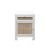 2020s Matthew Izzo Home - Ruth Matte White Lacquer Chow Leg One Drawer Side Table With One Caned Door For Sale - Image 5 of 5