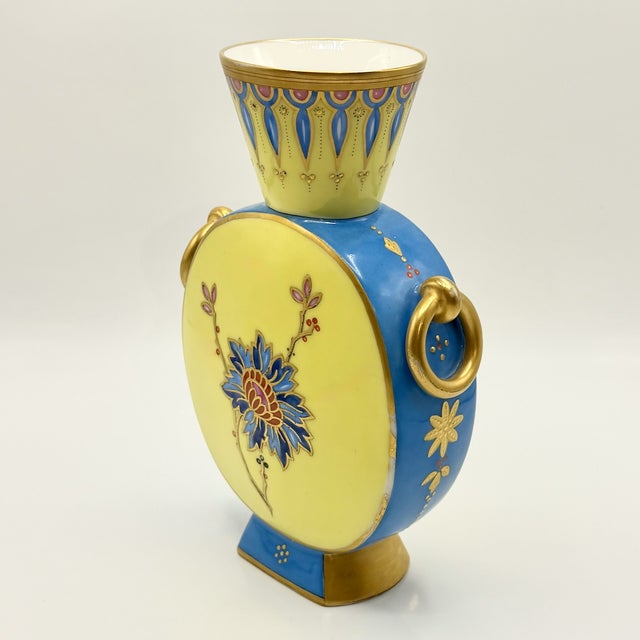 Antique Limoges Porcelain Chinoiserie Moon Flask Vase, 1800s For Sale - Image 17 of 18