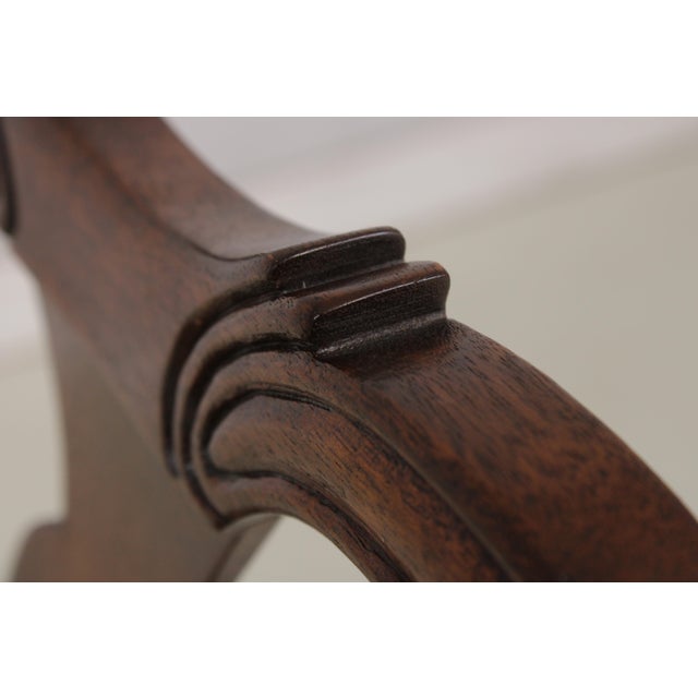 Set of 8 Country Queen Anne Rush Seat Dining Chairs For Sale - Image 16 of 18