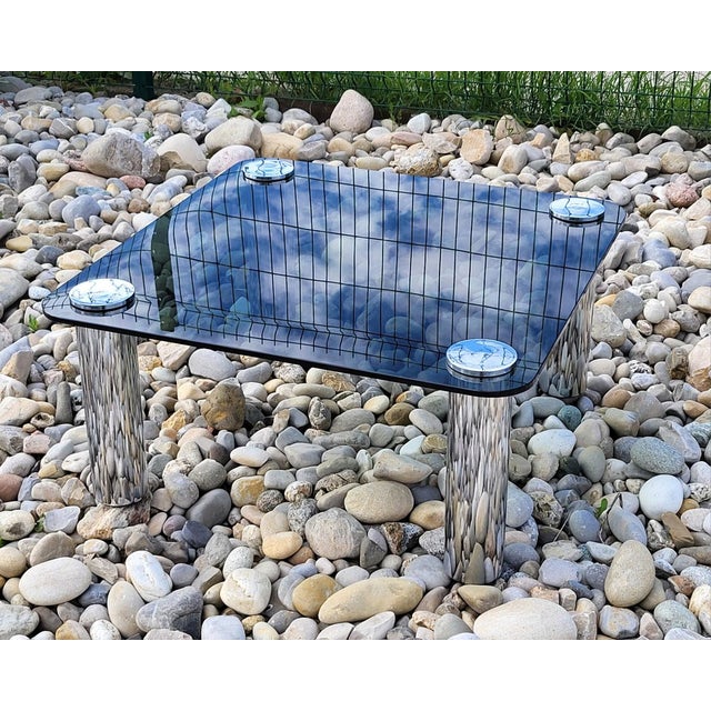 Marcuso Coffee Table in Stainless Steel by Marco Zanuso For Sale - Image 6 of 14