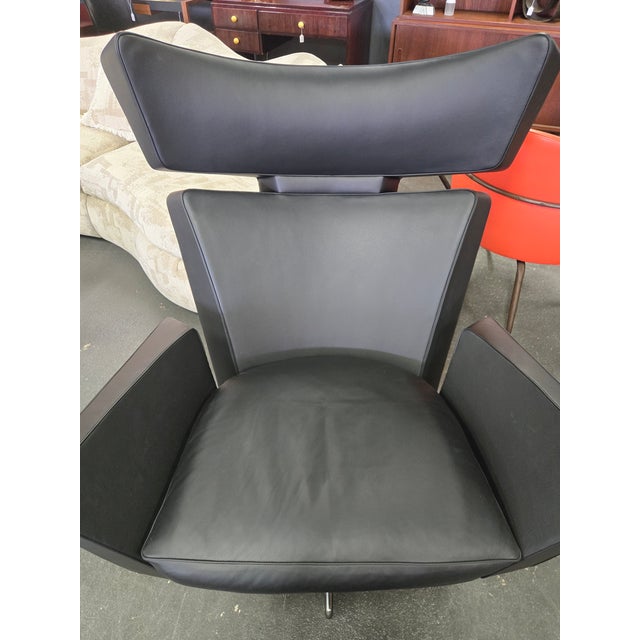 1970s Oksen Fritz Hansen Lounge Chair W/ Ottoman For Sale - Image 5 of 10