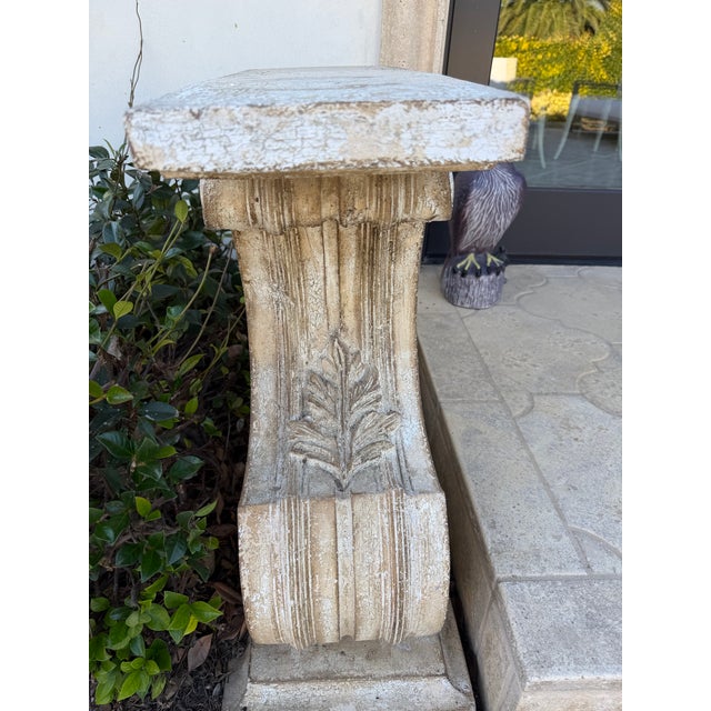 1990s Solid Stone Architectural Pedestal Console Garden Base For Sale In San Diego - Image 6 of 7