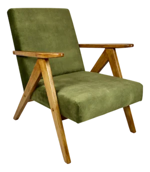 Model B-310 Armchair with Olive Green Upholstery, 1970s