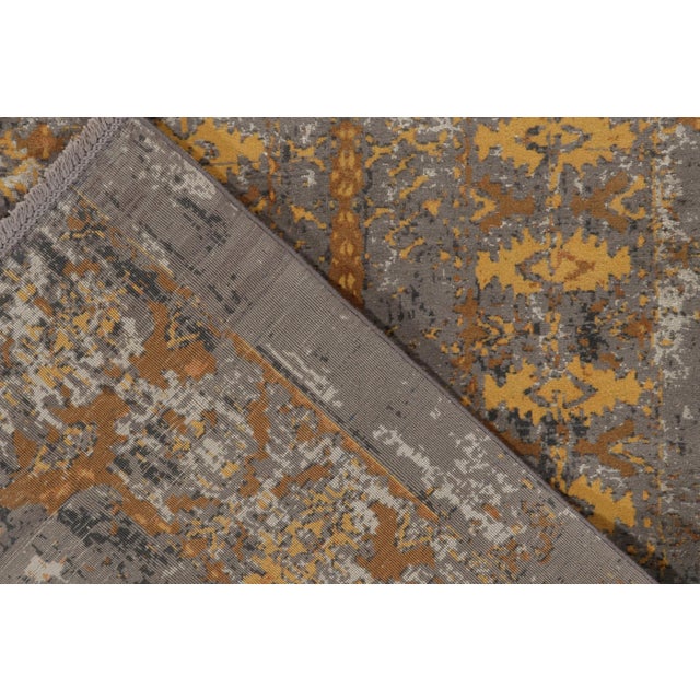 Textile Rug & Kilim’s Abstract Rug in Gray, Gold & Beige-Brown All Over Pattern For Sale - Image 7 of 7