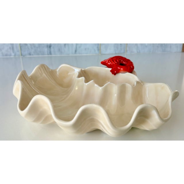 Vintage Metlox California Pottery Shrimp Shell Serving Dish For Sale - Image 10 of 10