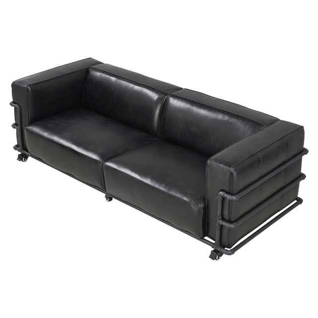 2020s Henry Industrial Modern Leather Sofa - Micheal Cherry For Sale - Image 5 of 15