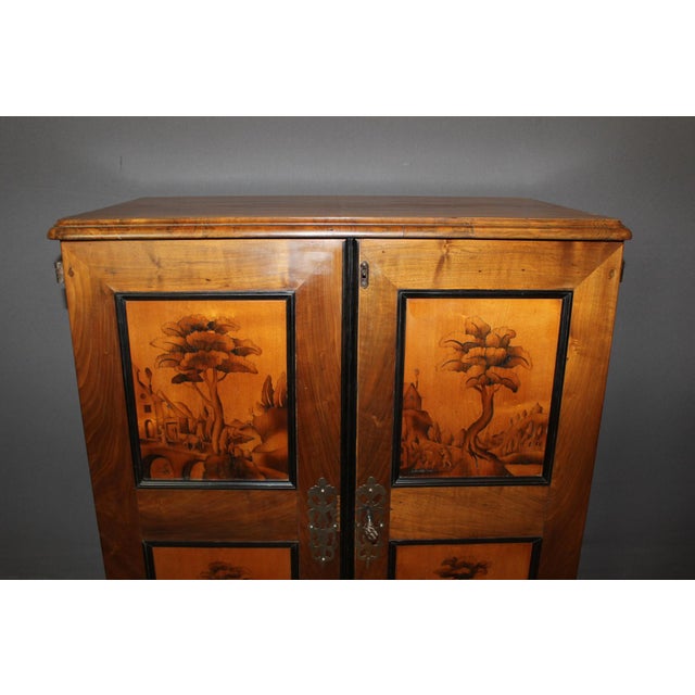 18th Century 18th Century Swiss Walnut Cabinet with 17 Drawers For Sale - Image 5 of 18