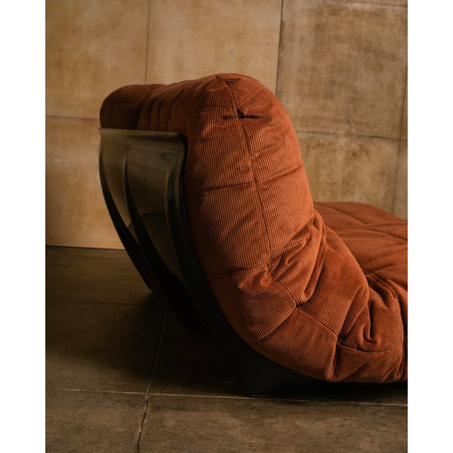 Burnt Orange 1970s Marsala Loveseat by Michel Ducaroy for Ligne Roset For Sale - Image 8 of 12