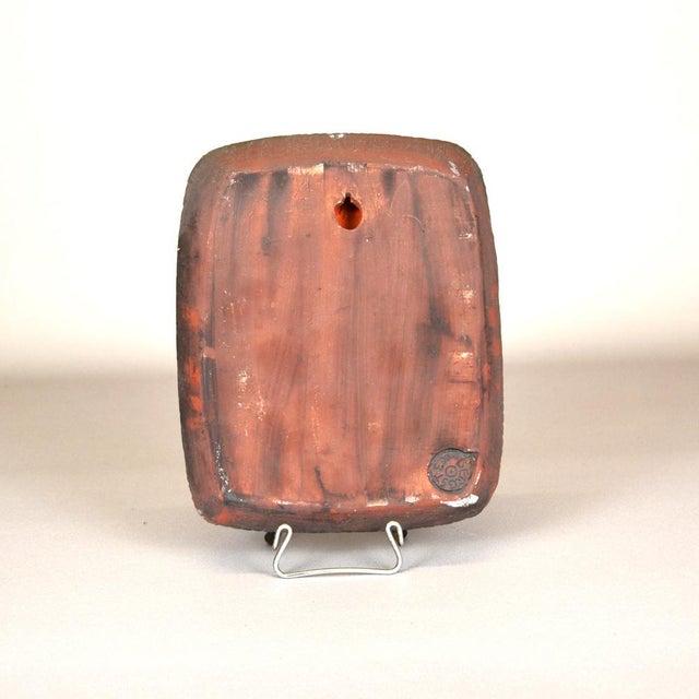 Wall Plaque by Lars Bergsten, 1960s, in Very Good conditions. Designed 1960 to 1969 This piece has an attribution mark, I...