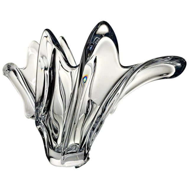 Monumental Vannes-Le-Châtel Freeform Crystal Centerpiece, 28 Inches, France, 1960s For Sale In San Francisco - Image 6 of 10