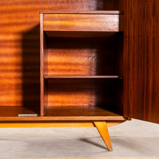 Wood Large Mid-Century Modern Cabinet in Oak, 1960s For Sale - Image 7 of 11