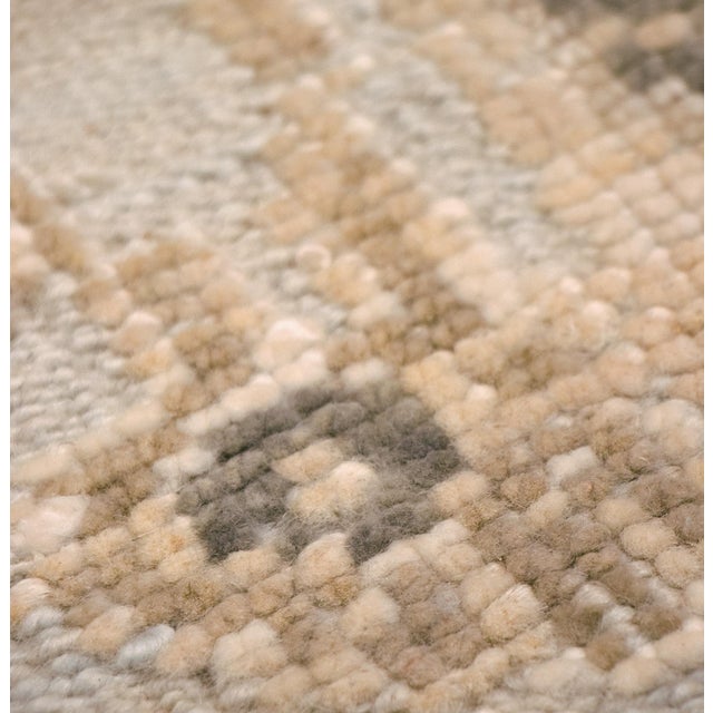 Oushak Wool Blue Area Rug- 9' 2'' X 12' 3'' For Sale - Image 4 of 6