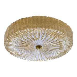 Venetian Gold "Graniglia" Murano Glass Flush Mount