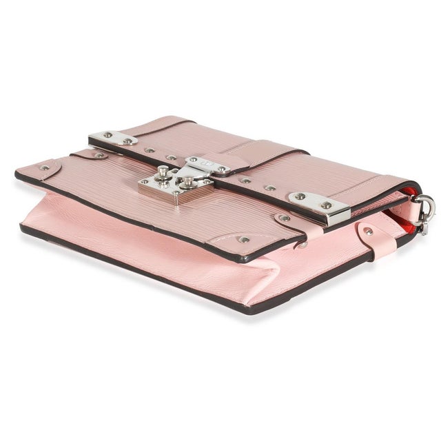 Animal Skin Rose Ballerine Epi Trunk Chain Wallet For Sale - Image 7 of 8