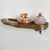 Vintage Wall Console in Wood and Brass, 1950s For Sale - Image 14 of 14