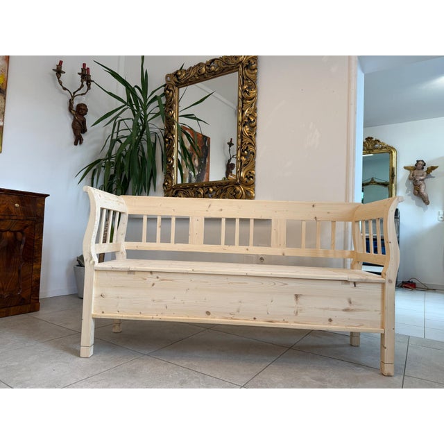 Rustic Wood Kitchen Bench For Sale - Image 5 of 18