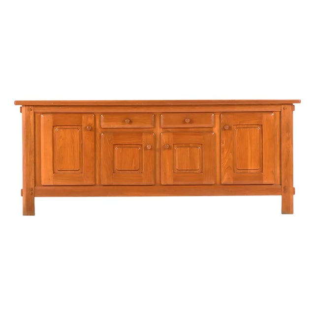 A French Elm Sideboard Attributed to Maison Regain, C. 1960. For Sale