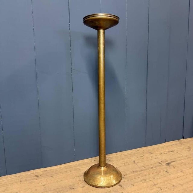 Large Antique Brass Stand or Column For Sale - Image 9 of 13