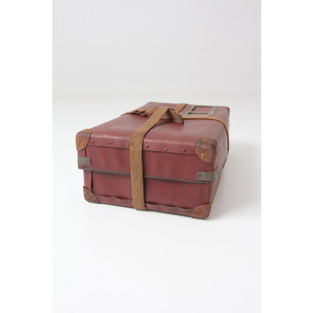 Textile Mid-Century Vulcanized Fiber Mailing Box For Sale - Image 7 of 10