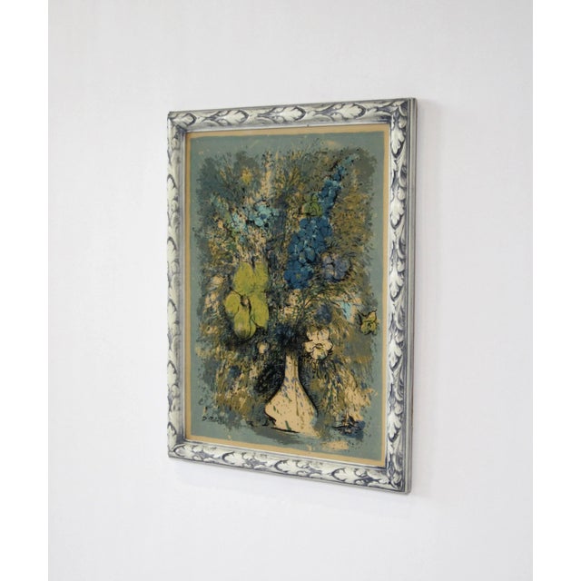 Traditional 1960s Dietrich Grunewald Floral Serigraph Print Pair Framed For Sale - Image 3 of 12