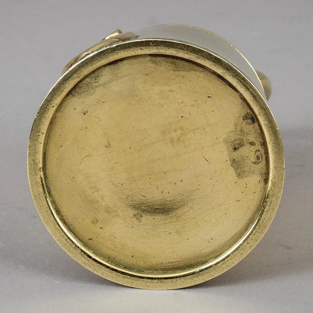Antique Brass "7 Lb" Weight Inkwell For Sale - Image 10 of 11