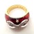Red Late 20th Century Hidalgo Yellow Gold Red Enamel X Diamond Ring, Size 5 For Sale - Image 8 of 9